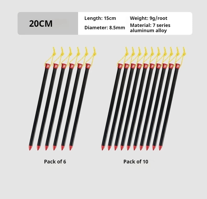 3F UL GEAR Tent Nail 15/20cm 6/10 Pcs Aluminum Alloy Pegs Outdoor Camping Accessories Canopy Nail Ground Peg Awning Legs Stakes