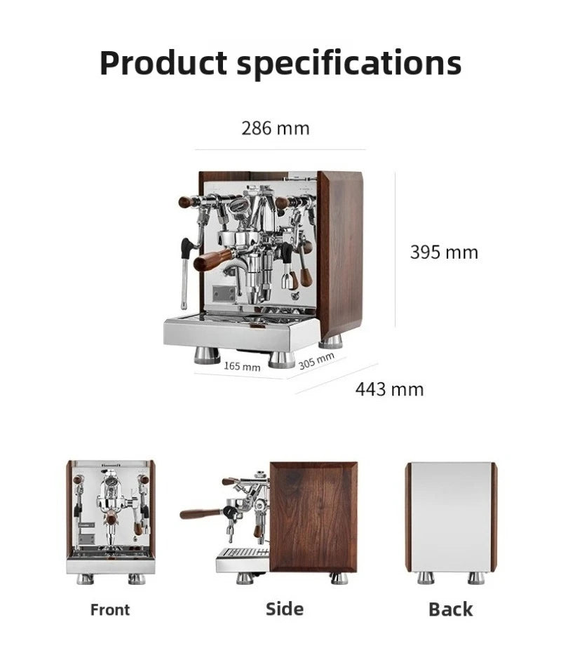 Semi-Automatic Coffee Maker,3035A/B/C Concentration E61 Brewing Head, Semi-automatic Dual Boiler 15 Bar Vibration Pump