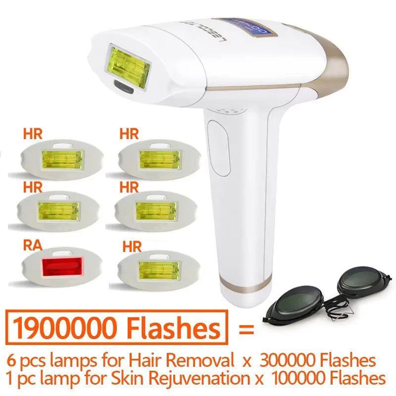 Lescolton IPL hair removal epilator with display, attachments, and fast delivery option.