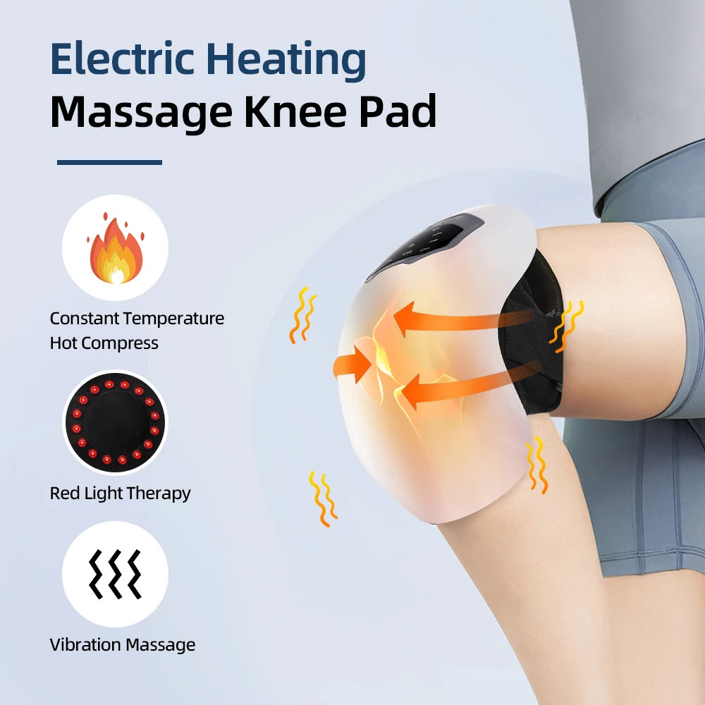 Infrared Heating Knee Massager Electric Air Pressure Shoulder/Elbow/Knee Massage Physiotherapy Kneecap Joint Muscle Relaxation