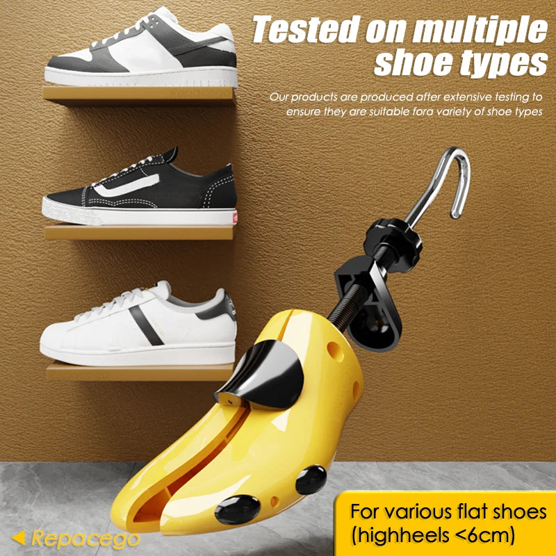 Repacego 1/2Piece Shoe Trees Adjustable Shoe Stretcher Plastic Expander Men Women Unisex Length Width shoes Extender Keeper Heel
