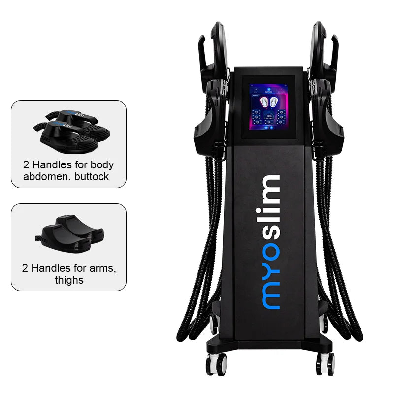 HIEMT 6500W RF 15T 200HZ MYOSLIM Body Shaping Machine Muscle Growth Fat Burn High-Intensity Electromagnetic Stimulator