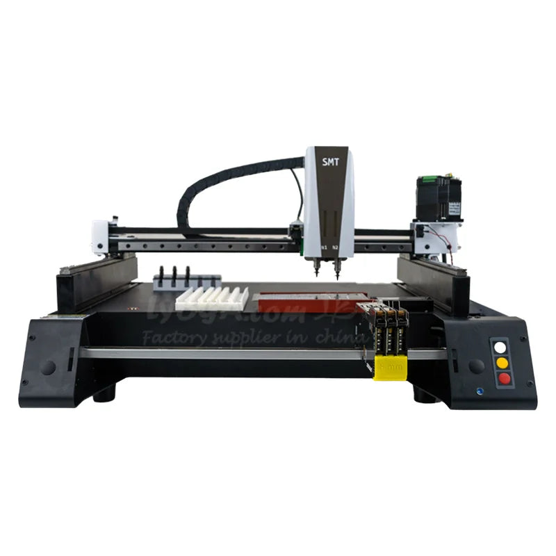 K1 PRO Automatic SMT Pick Place Machine Chip Mounter LED SMD Dual Heads Triple Vision Camera System High Speed Nozzles