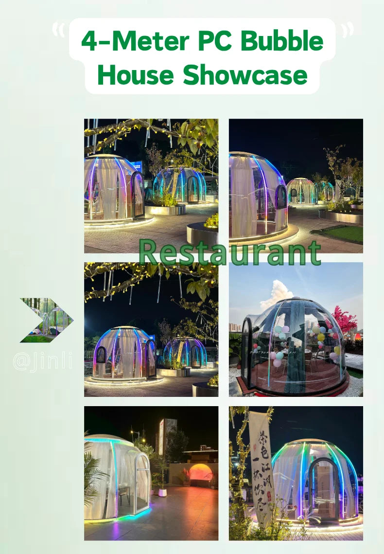 7.8-Meter Transparent Starry PC Dome Tent Geodesic Igloo Round Clear House Catering Cabin Hotel Resort Luxury Celebrating Events