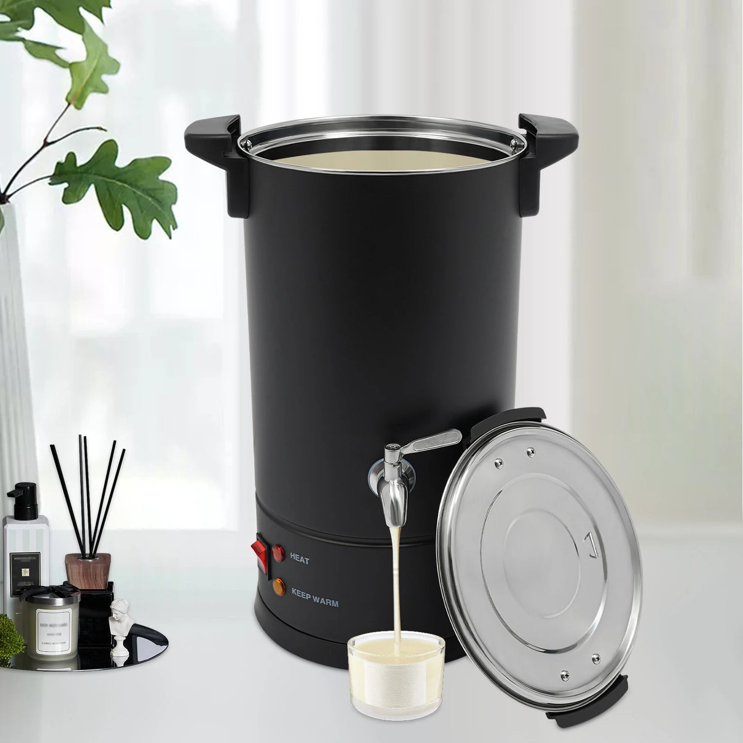 Professional Wax Melting Furnace 8/10/12/15L for Candle Making Repair Large Capacity Easy to Use & Clean