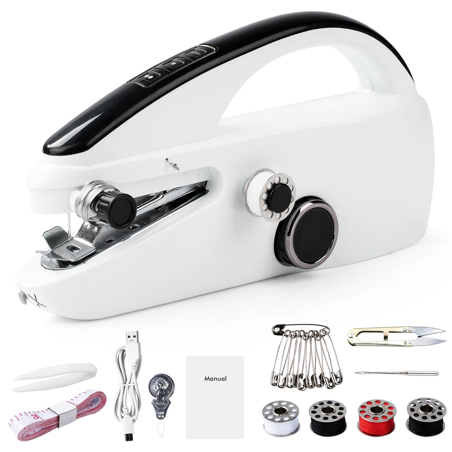Mini Handheld Sewing Machine, Portable Electric Sewing Machine with Sewing Accessories