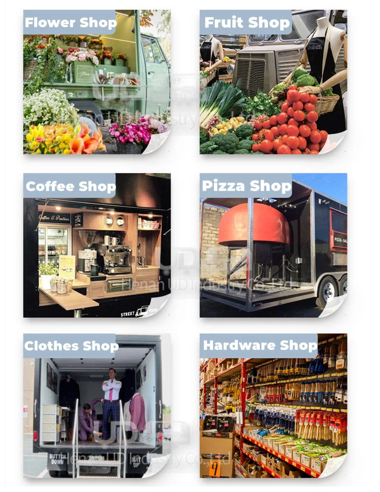 New Type Concession Food Trailer Street Selling Coffee Van Catering Cart Burgers Fries Ice Cream Bus Mobile Food Truck