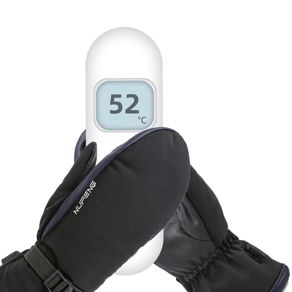 Winter Gloves Electric Heating Gloves USB Charging Snowboard Gloves Cold-Proof 3 Gear Temperature for Climbing Hiking Cycling