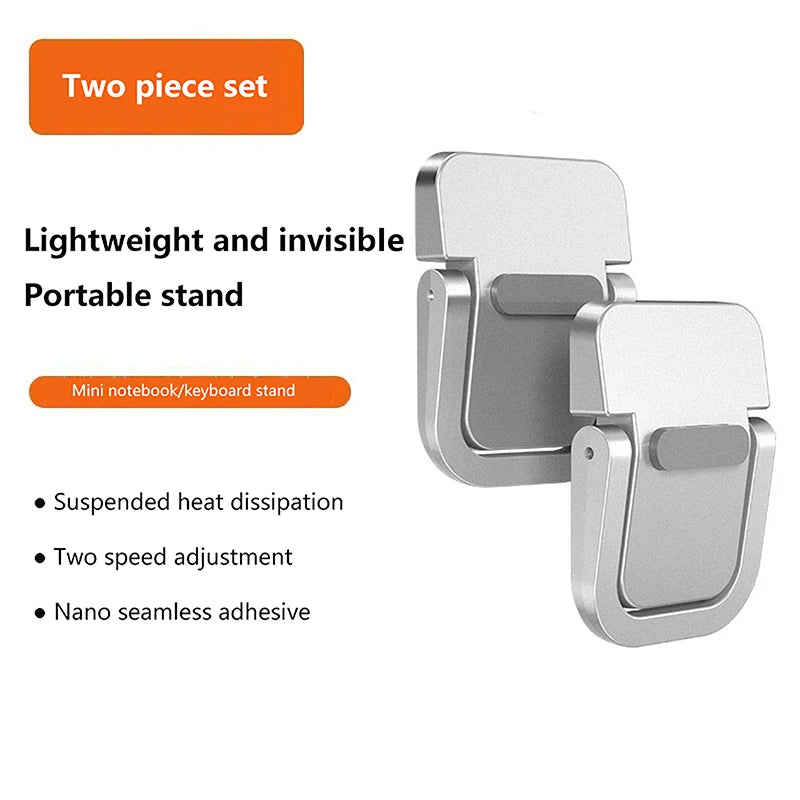 1 Pair Laptop Stand Computer Keyboard Holder Foldable Mini Size Computer Support Holder Space-saving Desk Organizer Laptop Riser