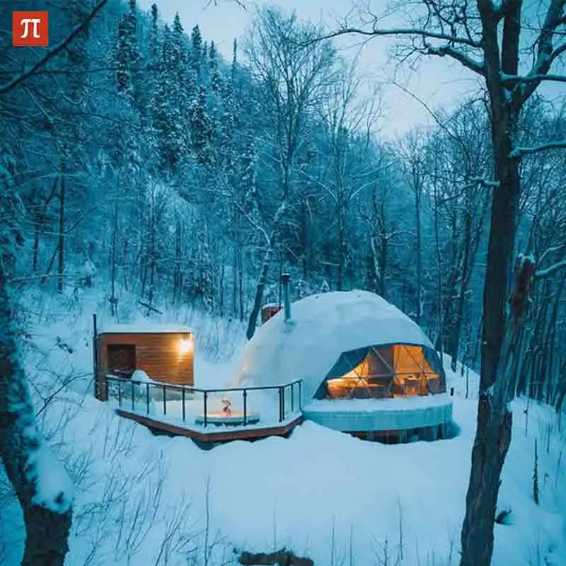 【Europe Stock】 Or Luxury Geodesic Dome Tent Waterproof PVC Outdoor Camping Pod For Resort Hotel Garden