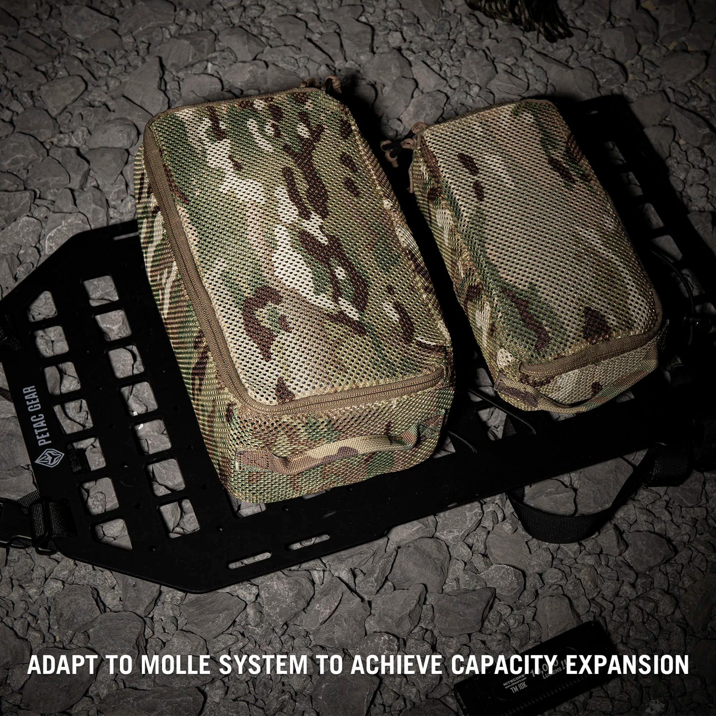 KRYDEX Tactical Modular Pouch Set Outdoor Backpack Organizer Travel Suitcase Packing Cubes Hunting Gear