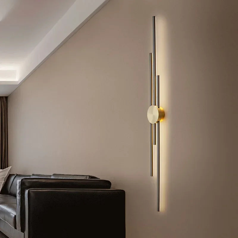 LED Modern Long Wall Lamp Living Room  Dining Room Loft Wall Mounted Sconce Decoration Bedroom Bedside Light Staircase Fixture