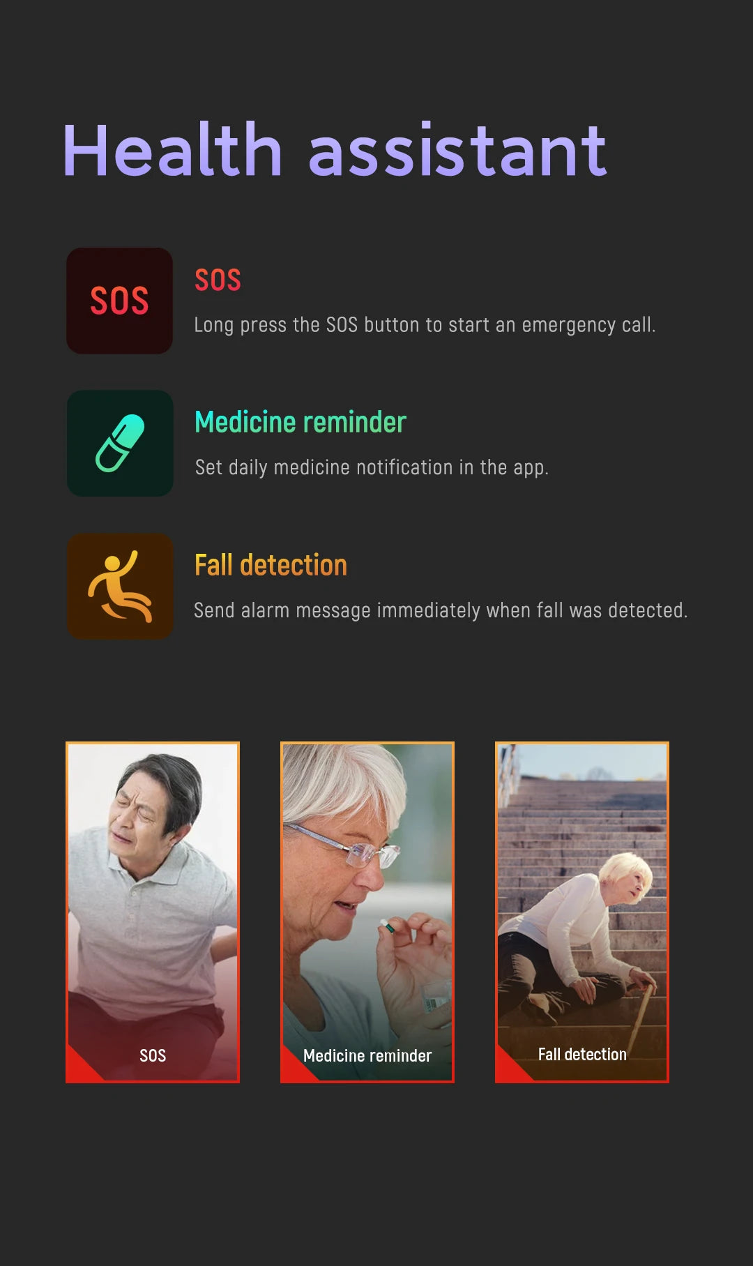 Smart 4G Elderly Student Kid Watch Heart Rate Blood Pressure GPS WI-FI Position Track Monitor SOS Call Thermometer Smartwatch