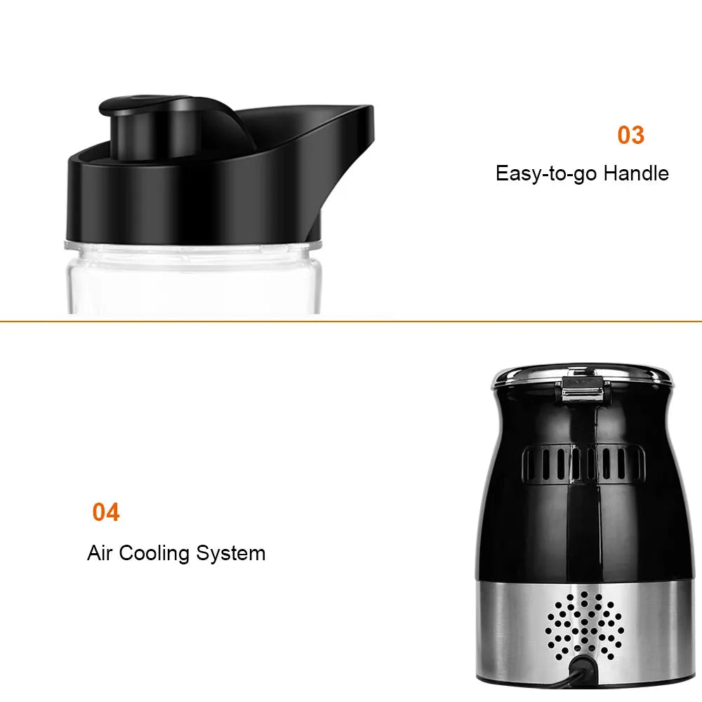BPA FREE 500W Portable Personal Blender Mixer Food Processor With Chopper Bowl 600ml Juicer Bottle Meat Grinder Baby Food Maker