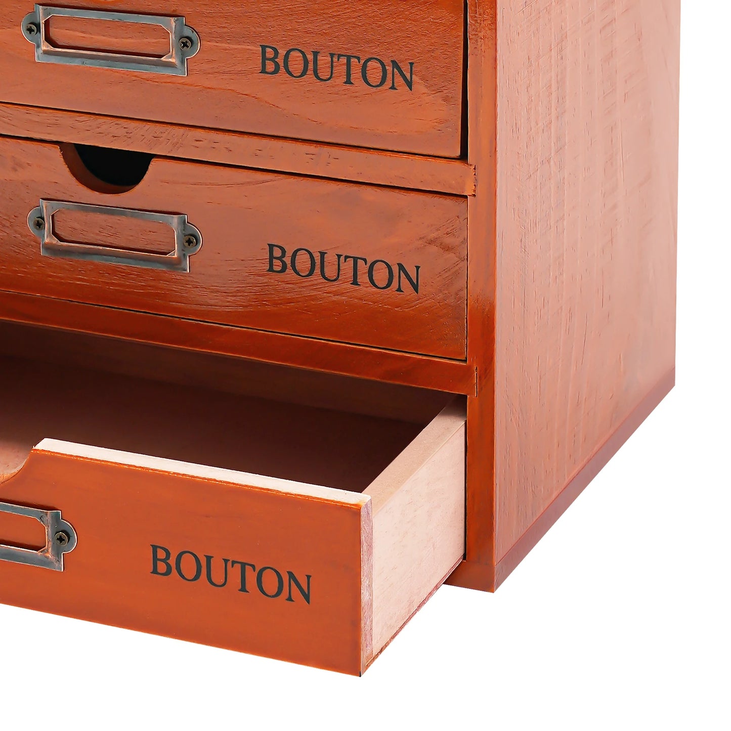 5 Drawer Wooden Desk Organizer 23*17.5*5cm Storage Drawers Vintage Shelf Drawer Used in an Office Study Bedroom Dresser