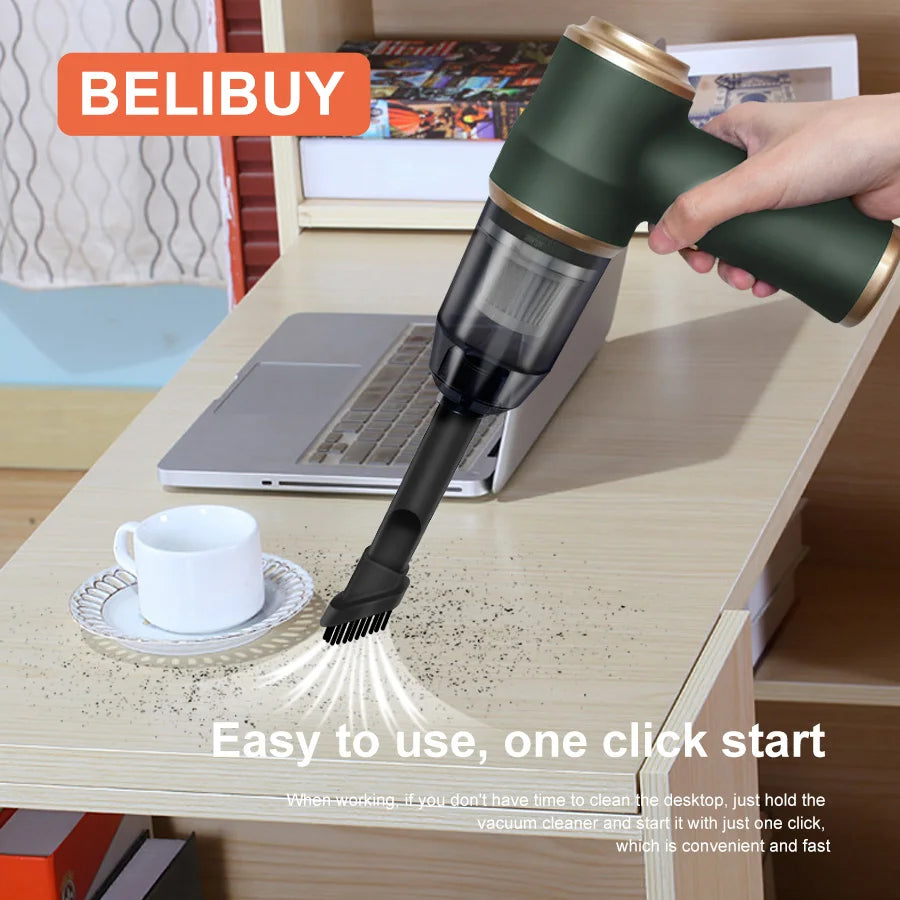 BELIBUY Portable Home and Car Vacuum Cleaner High Power Cleaner Carpet Office Car Powerful Small Vacuum Cleaner Cleaning machine