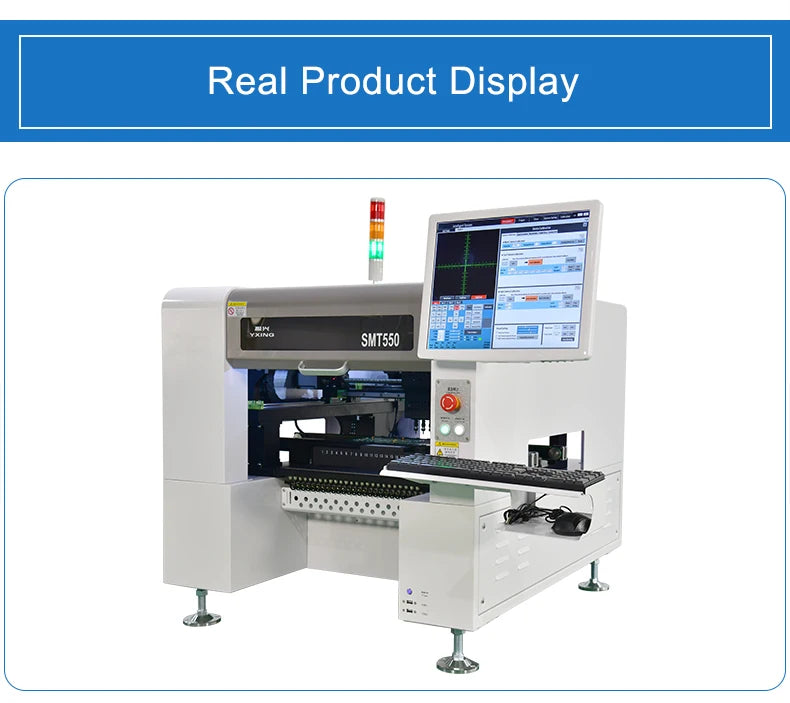 Stock in Europe New product 2022 automatic chip mounter PCB assembly machine SMT550 with PCB400*200mm