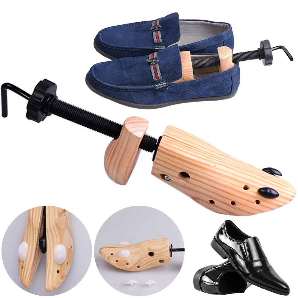 Wooden Shoe Stretcher Adjustable Length Width Shoe Trees Shoes Shaper Rack Professional Shoe Extender for Men Women