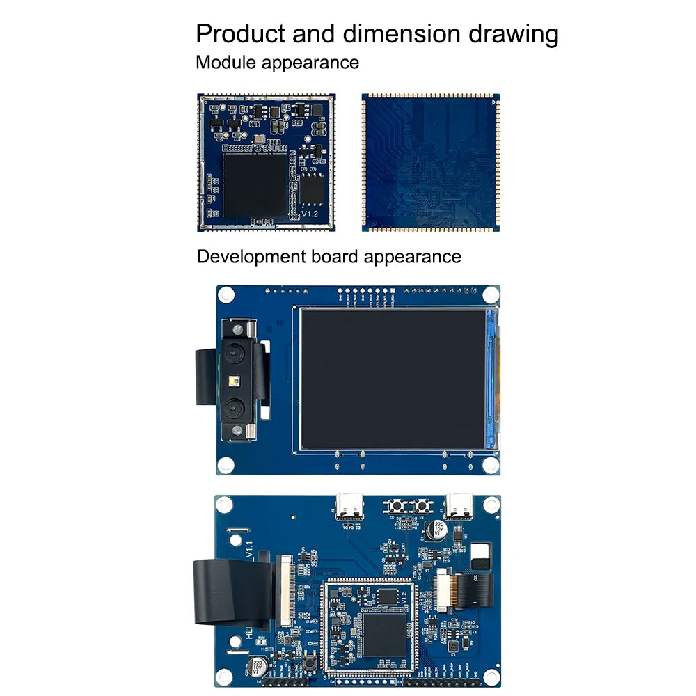 New AI Face Recognition Module HLK-TX510 3D Binocular Camera Live Detection Discrimination Serial Communication with Screen