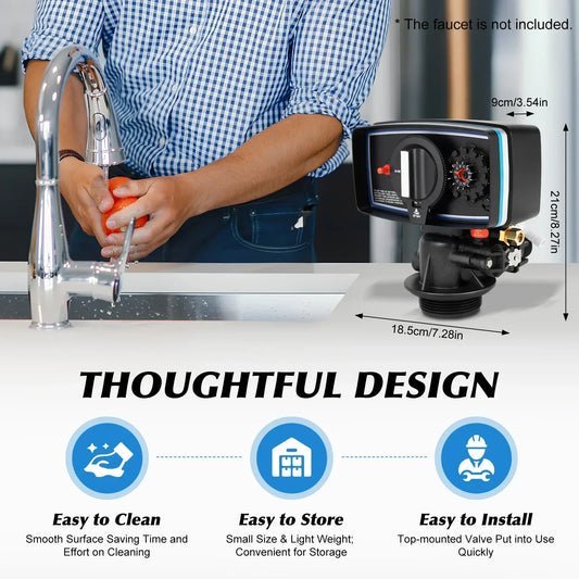 110V 12Day Time Clock Control Valve,5600 Timer Replacement Softener Valve for Water Filter Softener,3W Timer Valve Backwash Head