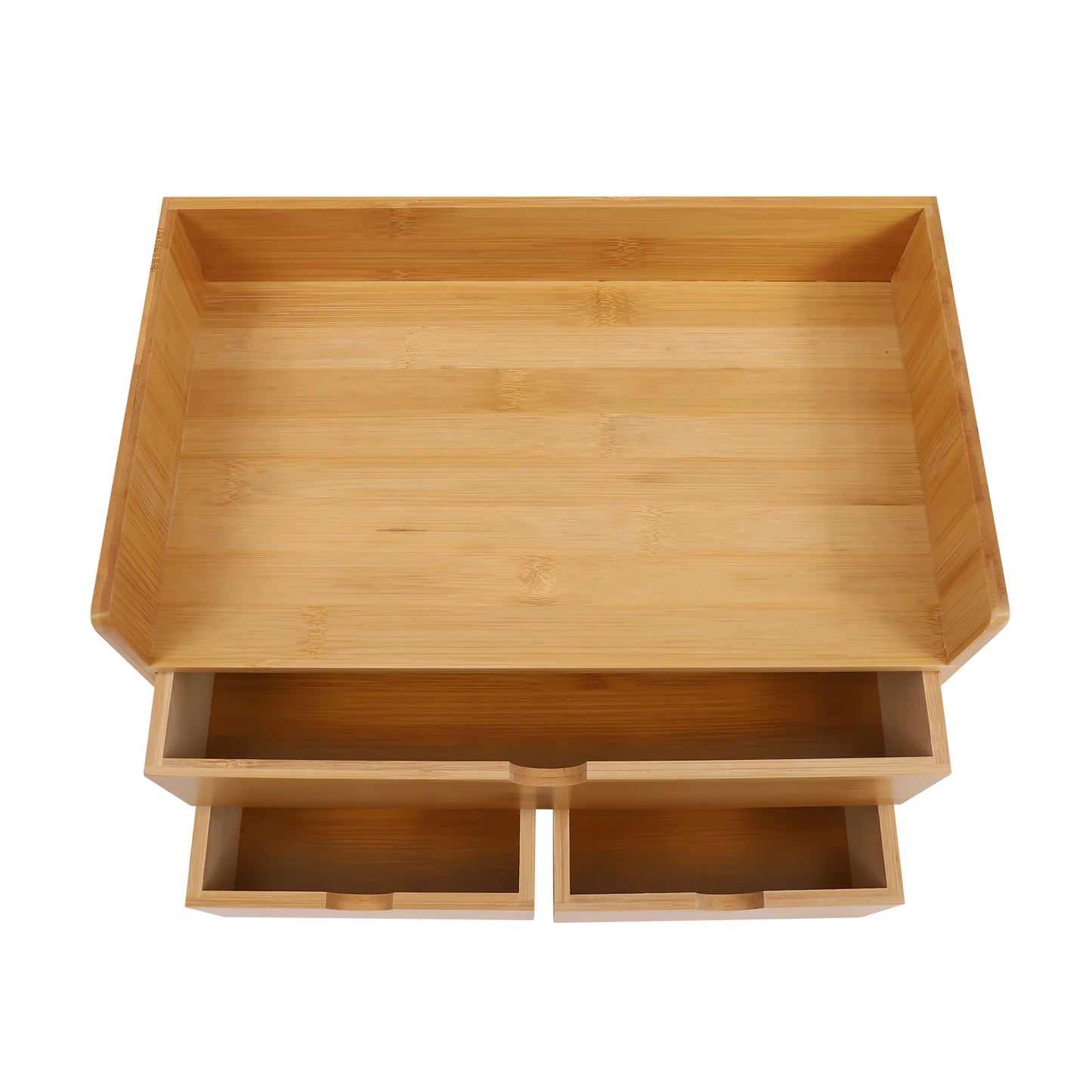 Bamboo Desk Organizer, with 3 Drawers, Tabletop Cosmetic Storage Desk Organizer, Simple Design, Home Office NEW
