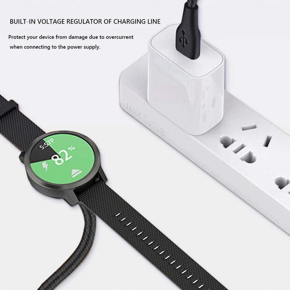 1m Charger Line Replacement Charging Cable Smart Watch Accessories Charging Line Data Transmission for Garmin Fenix 7/7S/7X/6/6S