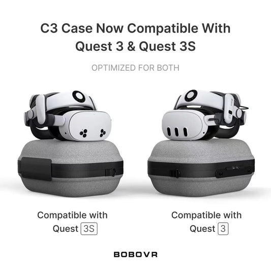 BOBOVR C3 Carrying Case For Quest3/Quest 3S S3 Pro Strap Storage Box Three Versatile Modes Desktop Stand for Tidy Workspace