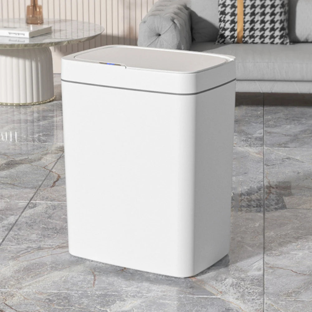 15/18L Smart Sensor Trash Can Waterproof Auto Motion Sensor Rubbish Can Rechargeable Garbage Bucket for Kitchen Bathroom Bedroom