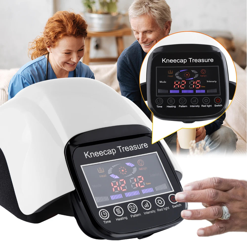 Infrared Heating Knee Massager Electric Air Pressure Shoulder/Elbow/Knee Massage Physiotherapy Kneecap Joint Muscle Relaxation