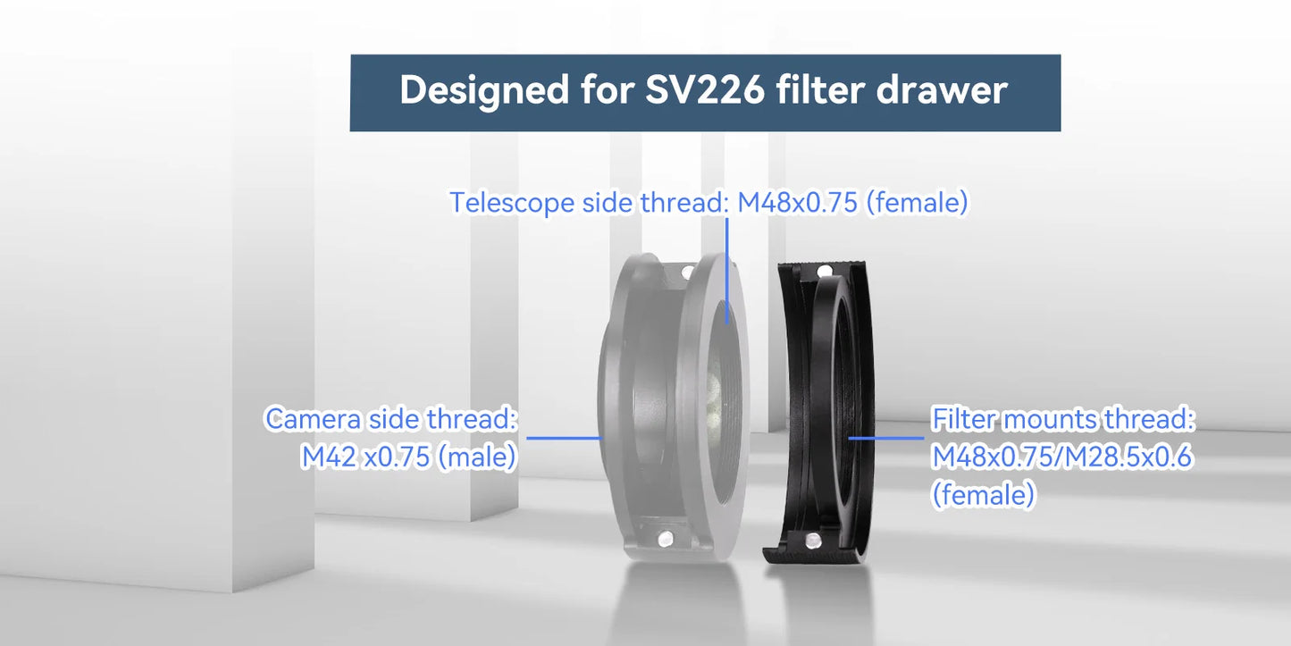 Svbony SV226 Filter Drawer Integrated Molding Nti-Light-Leaking Design with Holder for Filter Mounted Deep Sky Photography