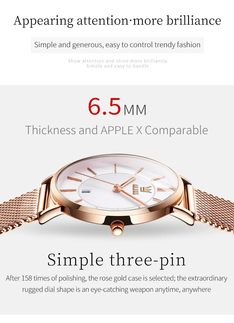 OLEVS 5869 Women Watch Original Brand Simple Mesh Belt Quartz Watch Automatic Date Waterproof Luminous Watches For Women Box