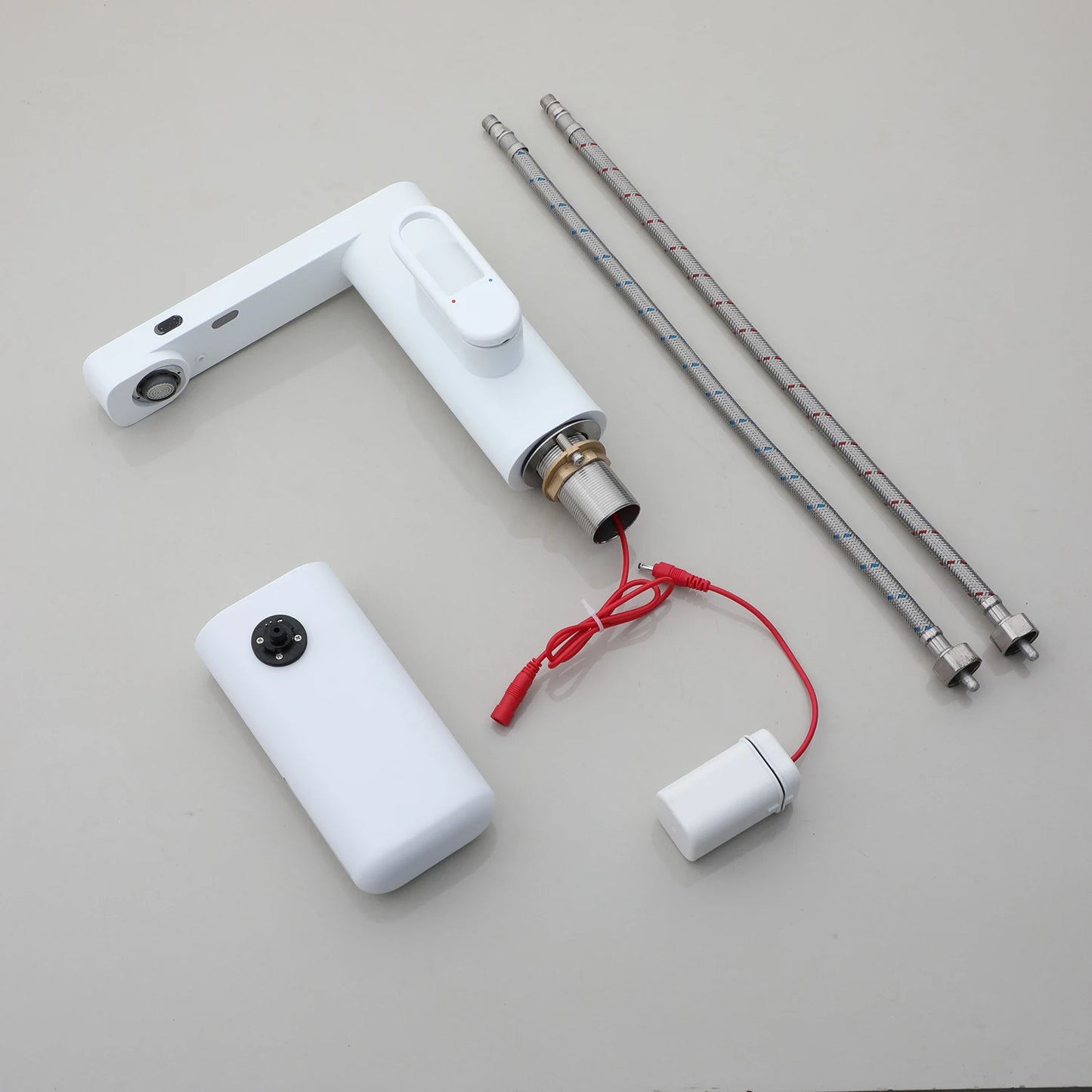 SINLAKU Bathroom Basin Sensor Faucet With Foam Soap Dispenser Deck Mounted Single Hole Stream Outlet Touch Free Mixer Taps