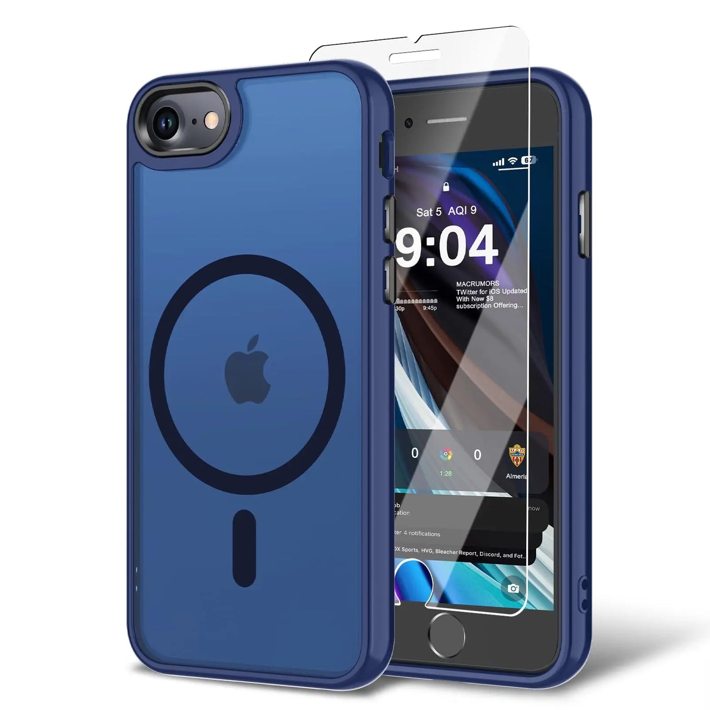 for iPhone 16E/iPhone 17E Case with Screen Protector, [Compatible with Magsafe] Ultra Slim Translucent Matte Shockproof Protecti