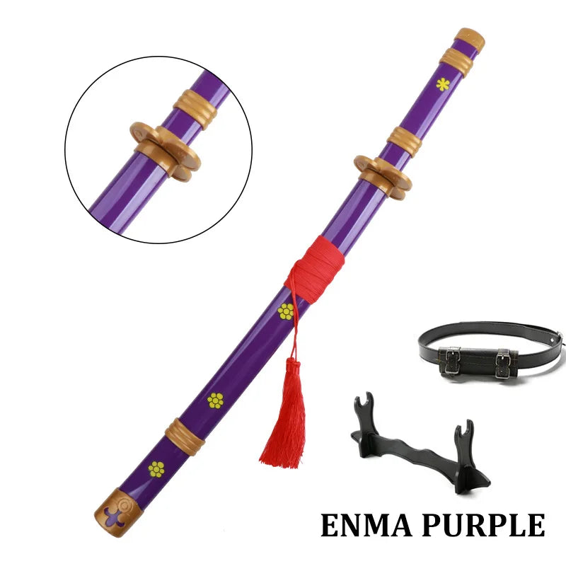 80cm/31.5"Roronoa Zoro Katana Anime Sword  Cosplay Weapons Props 3pc Toy Sword Set  Shusui Lchimonji  Sandai Kitetsu