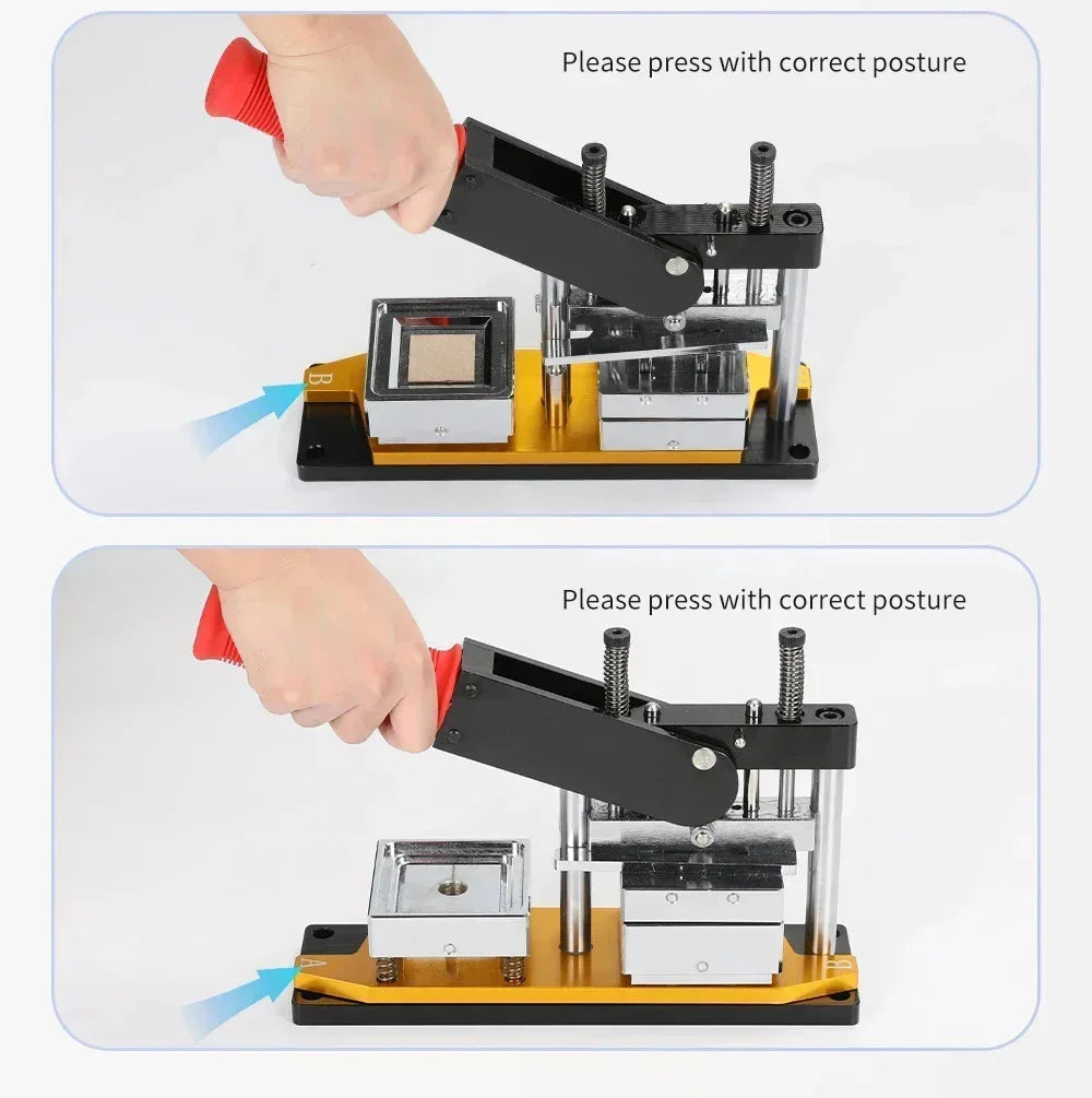 90x65mm 3.6x2.6" Square Fridge Magnet Making Machine DIY Photo Magnet Maker Machine Button Cutter Refrigerator Material Badge