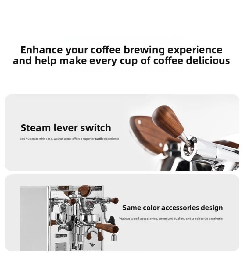 Semi-Automatic Coffee Maker,3035A/B/C Concentration E61 Brewing Head, Semi-automatic Dual Boiler 15 Bar Vibration Pump