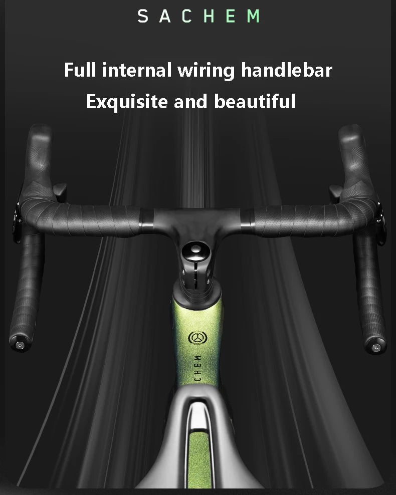 Carbon Fiber Gravel Bike,Racing Road Bike,Carbon Road Bicycle,Curved Handlebar,Brake and transmission are integrated,16/24 Speed