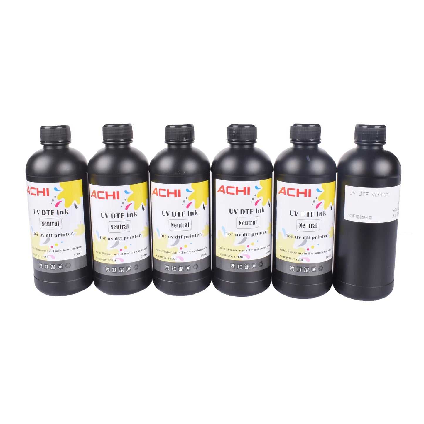 5x500ML UV DTF Ink UV INK for R1390 L800 R330 DX4 DX5 XP600 Printhead for UV DTF Printer 1PC UV INK Varnish INK