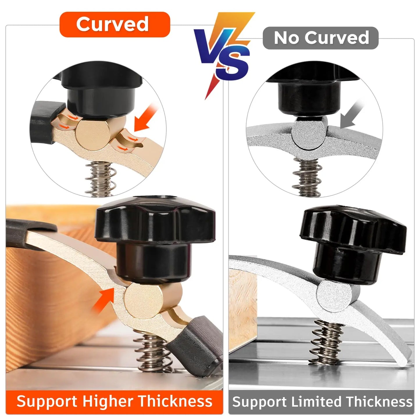 2PCS Mini Hold Down Clamp Kit, CNC Router Clamp for Woodworking and Metalworking, Compatible with 3018 CNC Router Machines