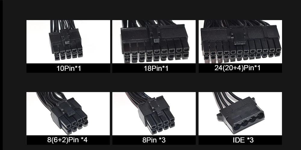 ATX 850W Full Modular 80Plus Gold Certified RGB 12V PC PSU Professional E-Sports Video Game Computer Power Supply