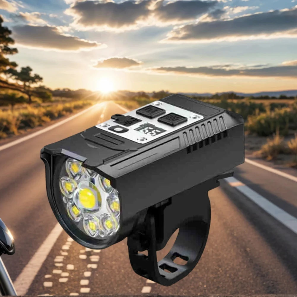9LED Bike Light Type-C Rechargeable Bicycle Front Lights Intelligent Sensor MTB Flashlight Bike Headlight for Cycling Front Lamp