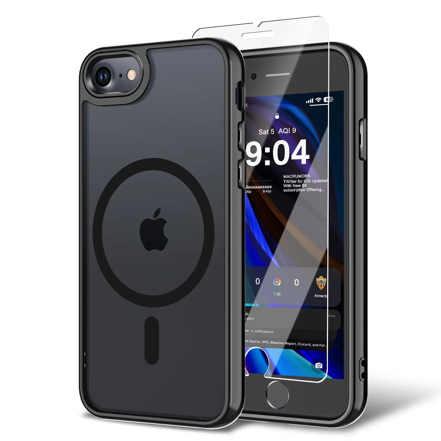 for iPhone 16E/iPhone 17E Case with Screen Protector, [Compatible with Magsafe] Ultra Slim Translucent Matte Shockproof Protecti