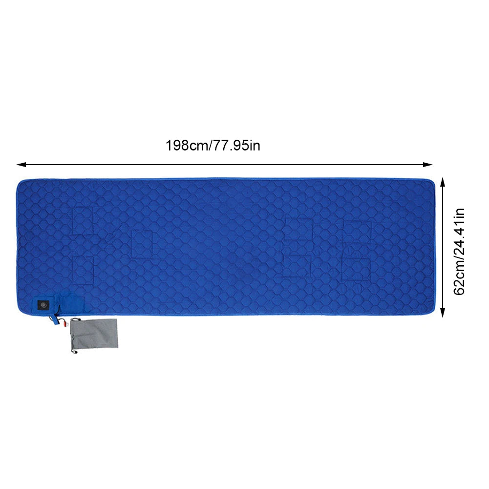 3-Level Adjustable USB Heating Sleeping Mat Electric Heating Pads Outdoor Camping Tent Sleeping Mattress Thermalpad Foot Warmer