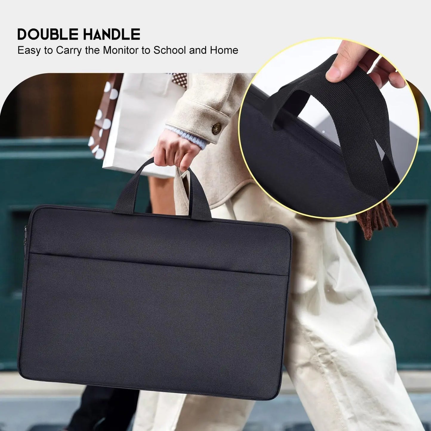 UPERFECT Laptop Sleeve Bag 22inch For Monitor Notebook Tablet With Large Capacity Durable Handle-Waterproof Accessory Storage