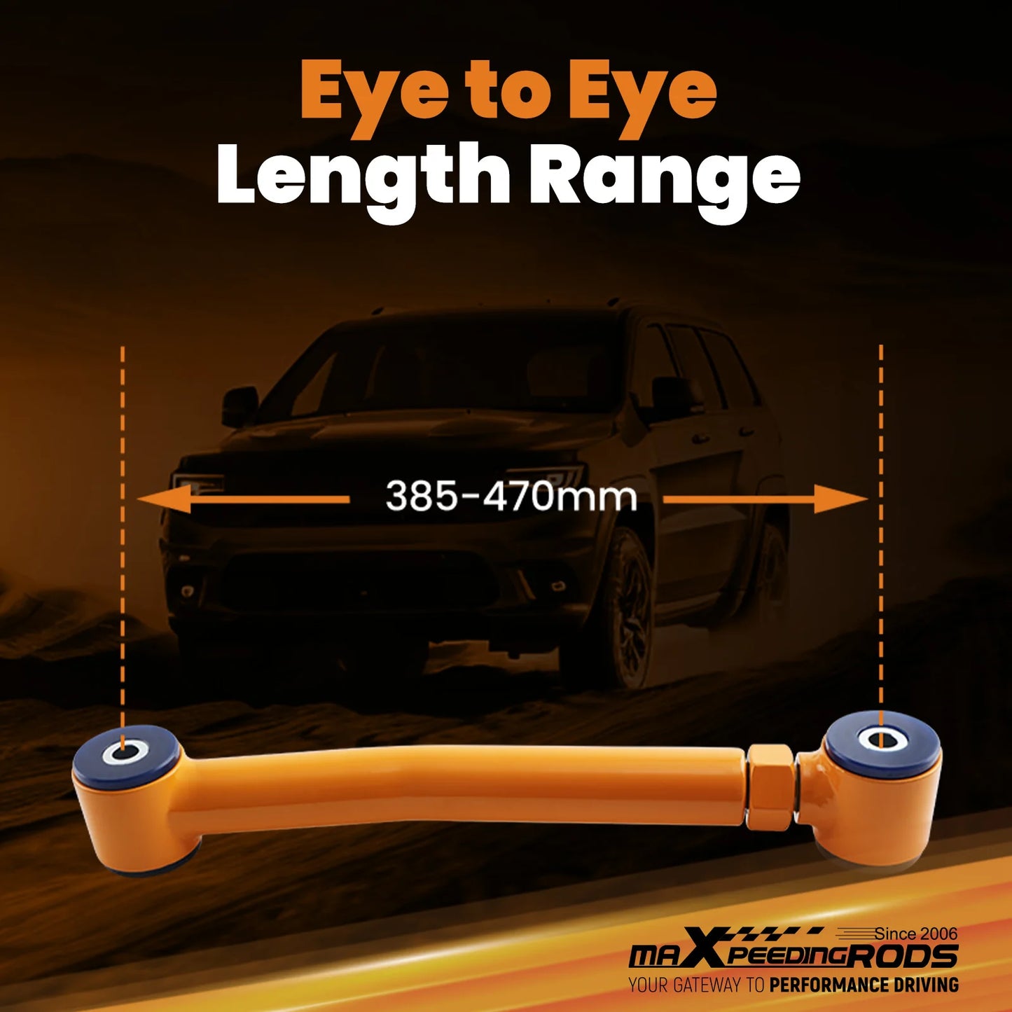 Maxpeedingrods Front Lower +Rear Upper Control Arms for Grand Cherokee 1993-1998 for Wrangler 1997-2006