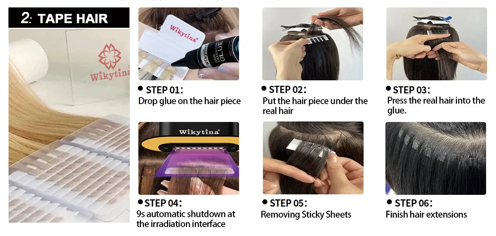 NEW UV V Light Technology Hair Extensions kit Machine Remover Glue applicance tools Set For Tape Hair extension for salon