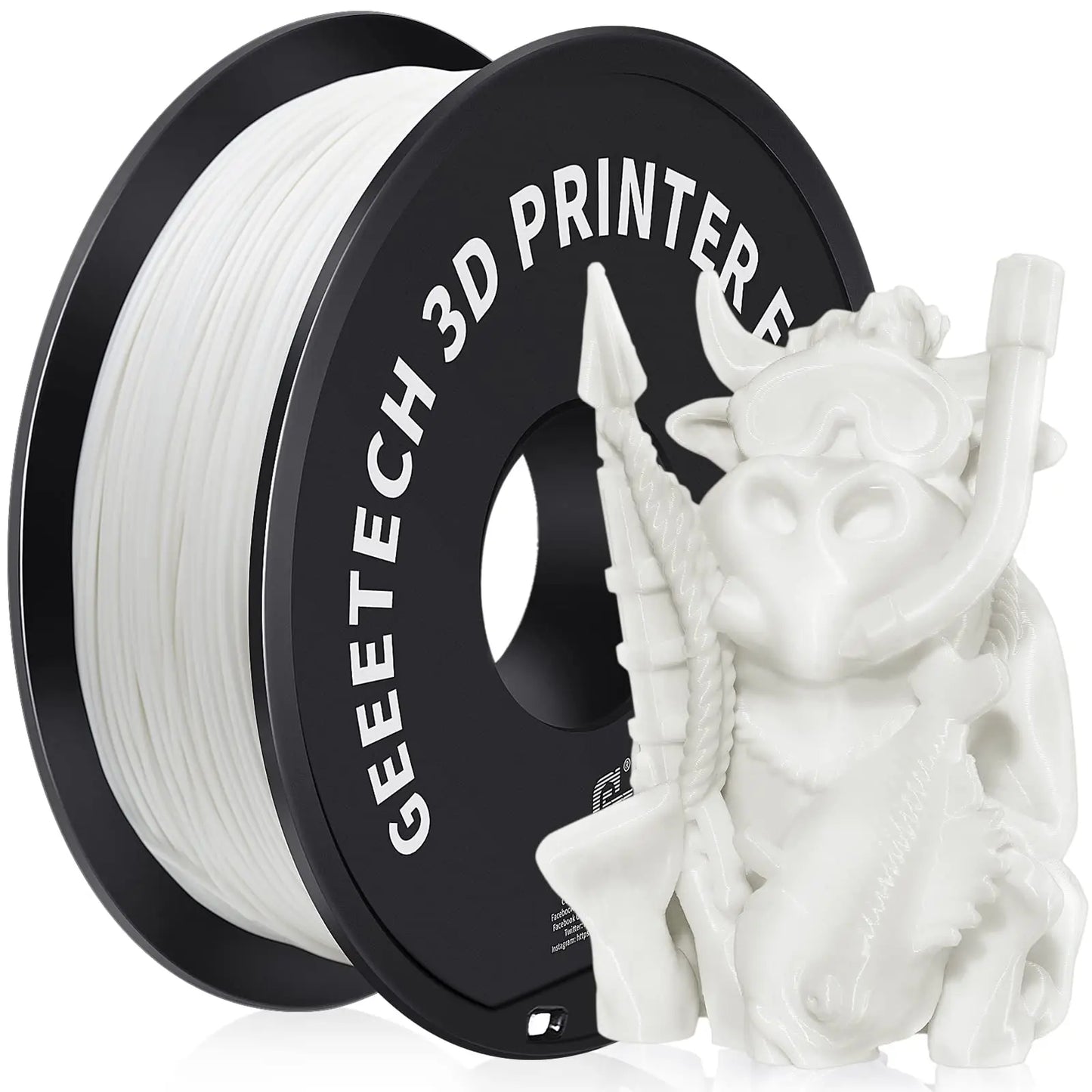 Geeetech  ABS+ 3D Filament 1.75mm 1KG plastic, 3D Printer Material, Tangle-Free, Non-Toxic, Vacuum Packaging