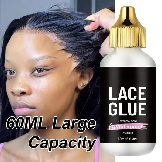 60ml/2fl.oz Waterproof Wig Lace Glue - Strong Hold, Invisible, Quick Dry & Easy Removal - No Odor Adhesive for All Wigs 2026