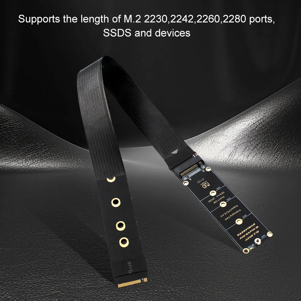 M.2 NVME Extender NGFF M-Key PCIe4.0 SSD Extention Card M.2 NVMe SSD Extension Cable for M.2 2230 2242 2260 2280 SSD