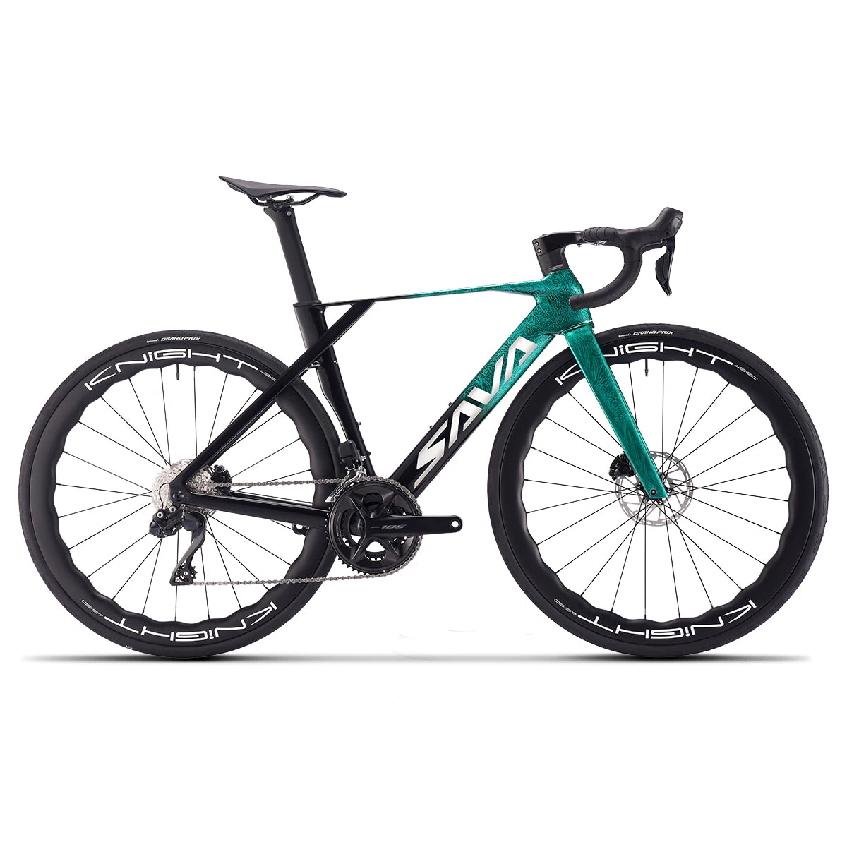 SAVA NEW Blade SLR7 C60 Carbon Fiber Road Bike, 700C Adult DI2 Bike, with SHIMANO 105 Di2 R7170 Components, Full Carbon Racing